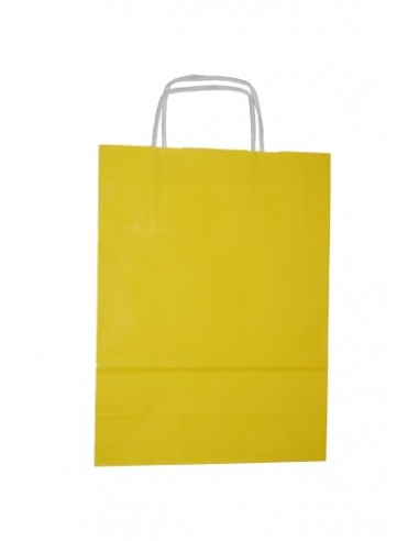 TORBA PAPIEROWA  38/12/37 CM - Ż&Oacute;ŁTA
