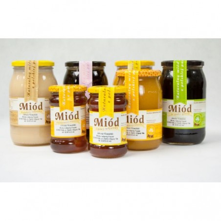 ETYKIETY Z BANDEROLĄ NA MIÓD ZE SPADZI IGLASTEJ – 100 SZT.