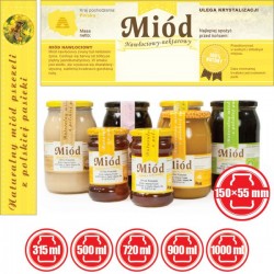 ETYKIETY Z BANDEROLĄ NA MIÓD NAWŁOCIOWY – 100 SZT. 2