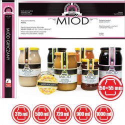 ETYKIETY Z BANDEROLĄ NA MIÓD GRYCZANY – 100 SZT. 2