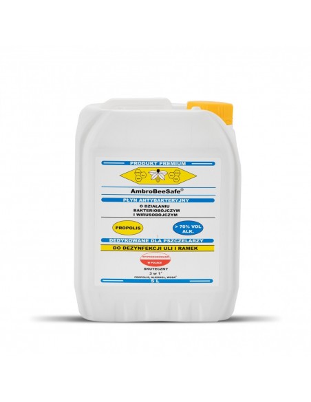 AMBROBEE - PŁYN Z PROPOLISEM DO DEZYNFEKCJI POWIERZCHNI, ANTYBAKTERYJNY - OP. 5 L