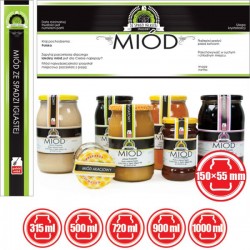 ETYKIETY Z BANDEROLĄ NA MIÓD ZE SPADZI IGLASTEJ – 100 SZT. 2