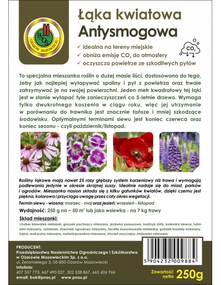 NASIONA - ŁĄKA KWIATOWA ANTYSMOGOWA 250G