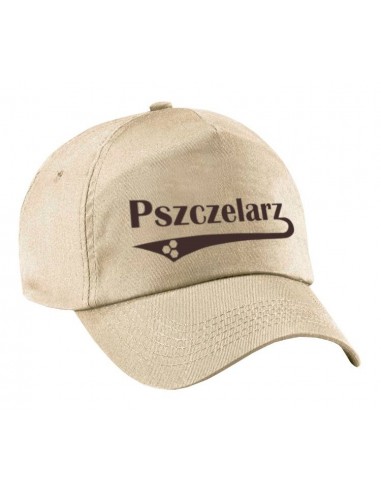 CZAPKA Z DASZKIEM - "PSZCZELARZ" - BEŻOWA