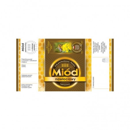 ETYKIETY Z BANDEROLĄ NA MI&Oacute;D NAWŁOCIOWY &ndash; 100 SZT.