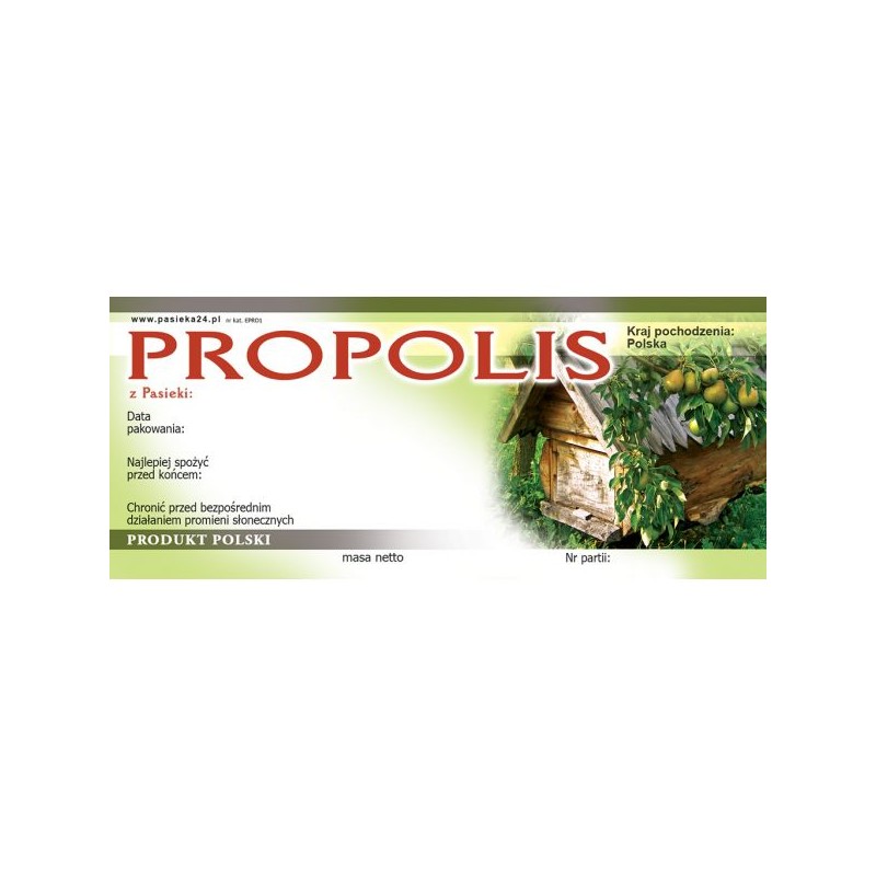ETYKIETY NA PROPOLIS &ndash; 50 SZT.