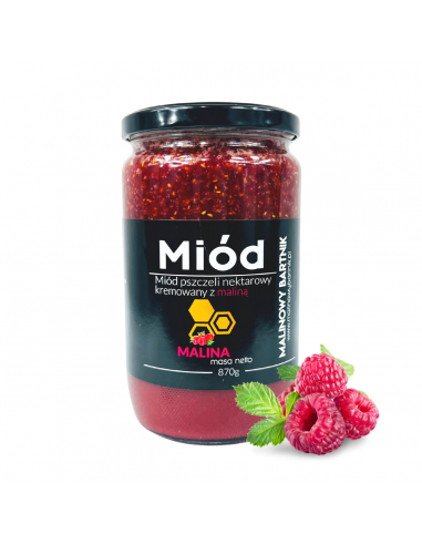 MI&Oacute;D WIELOKWIATOWY Z MALINAMI - MALINOWY...