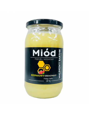 MI&Oacute;D RZEPAKOWY KREMOWANY - MALINOWY BARTNIK - 1 KG