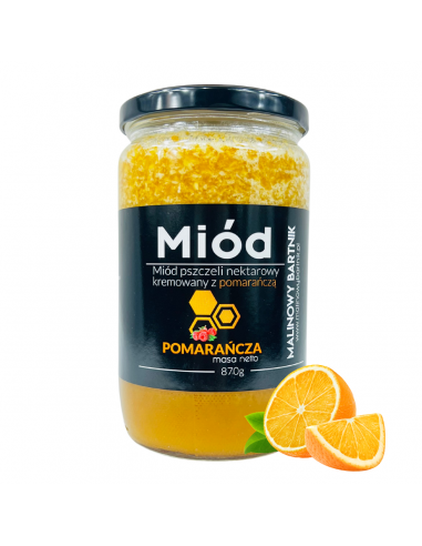 MI&Oacute;D WIELOKWIATOWY Z POMARAŃCZĄ - MALINOWY...