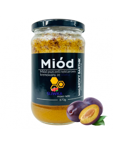 MI&Oacute;D WIELOKWIATOWY Z ŚLIWKAMI - MALINOWY...