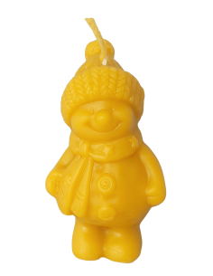 ŚWIECZKA - BAŁWAN W CZAPCE - WYS. 10 CM