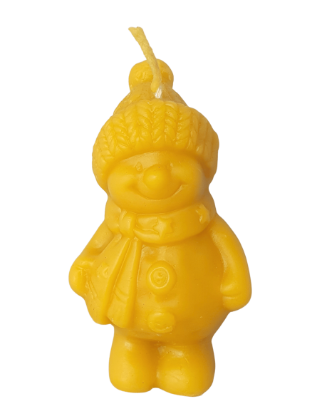 ŚWIECZKA - BAŁWAN W CZAPCE - WYS. 10 CM