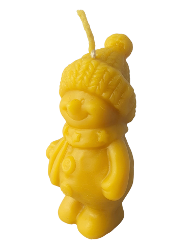 ŚWIECZKA - BAŁWAN W CZAPCE - WYS. 10 CM