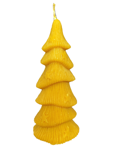 ŚWIECZKA - CHOINKA Z GWIAZDKAMI - WYS. 19 CM